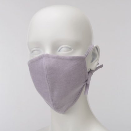 竹布・うるおいマスク・薄藤 「竹布マスク」は、「和布(なごみぬの)」 で作られています。