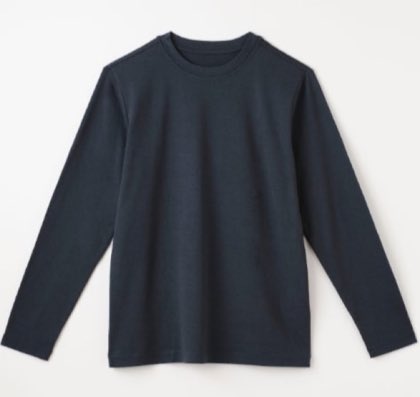 竹布・メンズ長袖Ｔシャツ・S 程よいゆとりを持たせた、ベーシックな長袖Tシャツです。