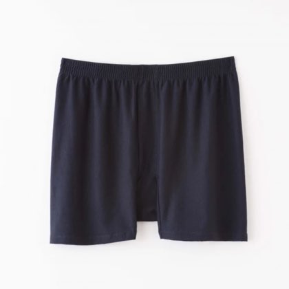竹布・トランクス/ダークネイビー/L~LL ほどよいゆとり感のトランクス（前は開かないタイプです）。