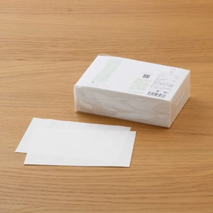 竹布・デイリーサポートシート（のり付き）100枚入り 竹から生まれた優しい繊維で作られたデイリーサポートシート（のり付き）100枚入りです。